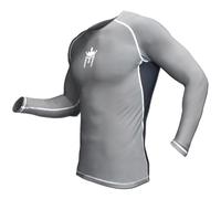 Meister Corsa Manica Lunga Rash Guard - Carbone - Mma Bjj Surf Immersione