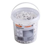 Meister Distanziatori per piastrelle, 8,0 mm, pratico set da 300 pezzi, in robusto polipropilene, colore bianco, accessori per piastrelle, supporto per la posa delle piastrelle, croci di giunzione,