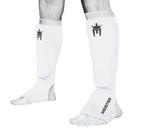 Meister Elastic Cloth Shin E Instep Guards - Muay Thai MMA Taekwondo Leg Pads