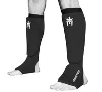 Meister Elastic Cloth Shin E Instep Guards - Muay Thai MMA Taekwondo Leg Pads