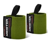 Meister Fasce Elastiche da Polso 18" - Supporto Heavy-Duty per Sollevamento Pesi, Allenamento della Forza e Cross Training - Verde Ranger