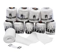 Meister Garza Elastica Fasce per Mani per Boxe & MMA - Stile Messicano - Bianco - 10 Pezzi