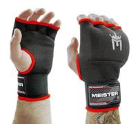Meister Guanti con Vendaggio per le Mani Gel-Padded ProWrap (Par) - Nero/Rosso - Giovani/Extra Piccolo