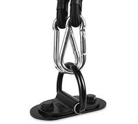 Meister Kit di Montaggio per Ancoraggio a Pavimento con Anello a D Pesante a Doppia estremità con Elastici - Nero