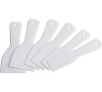 Meister Kunststoffspachtel-Satz 6-teilig - 40 mm, 50 mm & 80 mm - Elastisch & Unzerbrechlich - Zum Verfüllen & Glätten - Mit handlichem Griff/Glättespachtel/Fugenspachtel / 4231600