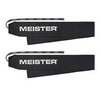 Meister Lockdown Fasce Polso - Supporto Regolabile Non Elasticizzato per Sollevamento Pesi, Forza e Cross Training - Nero