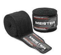 Meister MMA - Fasce Semi-Elastiche per Arti Marziali Miste e Boxe, 457 cm, Colore: Nero