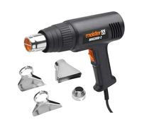 Meister Pistola ad aria calda 2000 W, MHG2000-2 - per applicazioni fai da te e professionali - Regolazione della temperatura a 2 livelli 350 - 550 °C - Asciugacapelli ad aria calda con 4 ugelli