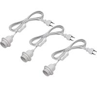 Meister Portalampada E27 - 3,5 metri - bianco - 3 pezzi - con interruttore on/off - ideale per progetti fai da te - adatto per lampade a stelo e a sospensione/cavo per lampada fai da te / 7443890