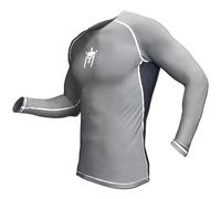 Meister Rash Guard Premium a Manica Lunga per MMA, BJJ & Immersioni - Nero/Verde Fluo - Taglia M