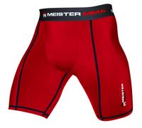 Meister Rosso Compressione Corsa Pantaloncini W/ Coppa Tasca - Mma Vale Tudo Bjj