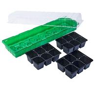 Meister Serra da camera - 54 x 15 x 18 cm - Per fino a 18 piante - con rientranze e grondaie - Include 18 vasi per la coltivazione di semi e piantine/serra da camera / FLOR79026