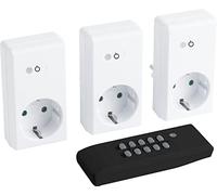 Meister Set di 4 prese radio - 3600 W - 4 canali & 1 canale master - con telecomando - funzione autoapprendimento - portata 30 m - IP20 per interni/set di commutazione radio/telecomando / 7474240