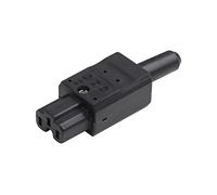 Meister Spina per dispositivi termici - nero - 250 V - 10 A - resistente a temperature fino a 155 °C - con beccuccio antipiega/presa per dispositivi a contatto unico / 7421990