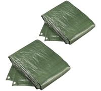 Meister Telone protettivo 2 x 3 m, 2 pezzi, 100 g/m², rivestito su entrambi i lati, impermeabile e stabilizzato ai raggi UV, resistente alla muffa, in polietilene, telone di copertura, telo da