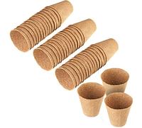 Meister Vaso da coltivazione, diametro 8 cm, pratico set da 48 pezzi, 100% cellulosa certificata PEFC, biodegradabile, vaso per semi, coltivazione vegetale, 9968250