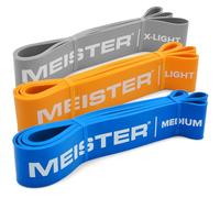 Meister X Band a Larghezza Comfort 41" x 2" Fasce di Resistenza - Fasce Loop Extra Larghe Premium - Set da 3 / Resistenza Leggera