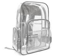 Meister Zaino trasparente con accesso completo, soddisfa i requisiti della borsa di sicurezza per la scuola e gli eventi, Riflettente di, 11.5" x 17" x 5" - 16L capacity, classico
