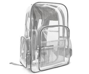 Meister Zaino trasparente con accesso completo, soddisfa i requisiti della borsa di sicurezza per la scuola e gli eventi, Riflettente di, 11.5" x 17" x 5" - 16L capacity, classico