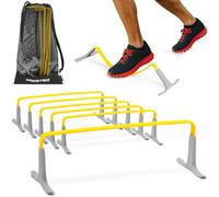 Meister ZoomFlex Ostacoli da Agilità con Borsa - Allenamento di velocità Modulare Flex-Safe - 15cm Giallo Elettrico - Confezione da 6