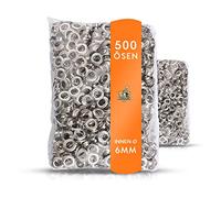 Meisterfaktur 500 occhielli - Adatto per le pinze Meisterfaktur - Ideale per tessuti, teloni, tende, londine e striscioni (6 mm)
