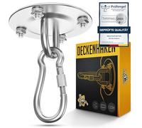 MEISTERFAKTUR Supporto Sacco da Boxe - Carico 400kg - Gancio Sacco da Boxe a Prova di Bomba - Gancio soffitto Ideale per Appendere Sacchi da Box - Istruzioni Incluse