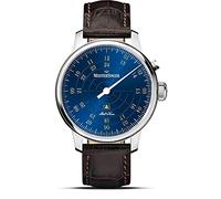 MeisterSinger Bell hora automatico (43mm) quadrante blu/pelle marrone BHO918G