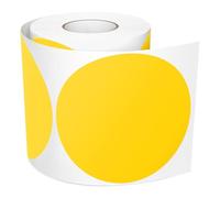 Meitaat 300 adesivi gialli, rotondi, grandi, 100 mm, autoadesivi, per codificare i colori, impermeabili, per trasloci, scuole, magazzini