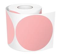Meitaat 300 adesivi rosa rotondi, grandi, 100 mm, autoadesivi, per codificare i colori, impermeabili, per traslochi, scuole, magazzini
