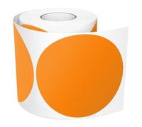 Meitaat 300 adesivi rotondi arancioni, grandi, 100 mm, autoadesivi, per codificare i colori, impermeabili, per traslochi, scuole, magazzini