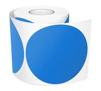 Meitaat 300 adesivi rotondi blu, grandi 100 mm, autoadesivi, per codificare i colori, impermeabili, per traslochi, scuole, magazzini