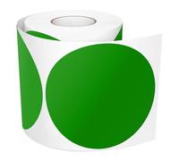 Meitaat 300 adesivi verdi rotondi, grandi, 100 mm, autoadesivi, per codificare i colori, impermeabili, per traslochi, scuole, magazzini