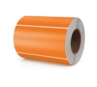 Meitaat Adesivi rettangolari arancioni 100 x 50 mm Etichette autoadesive con codifica a colori Rotolo mobile rimovibile Confezione da 500