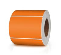 Meitaat Adesivi rettangolari arancioni 76 x 50 mm Etichette autoadesive con codifica a colori Rotolo mobile rimovibile Confezione da 500
