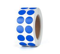 Meitaat - Adesivi rotondi da 13 mm, blu, autoadesivi, rotolo, piccoli punti adesivi, etichette per codifica a colori, cerchi, adesivi resistenti agli agenti atmosferici, confezione da 2000 pezzi