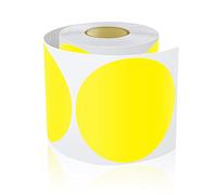Meitaat Adesivi Rotondi Grandi Gialli 127 mm per Marcatura Rotolo 200 Pezzi | Etichette Autoadesive Rimovibili, Resistenti all’Acqua, per Magazzini e Imballaggi, Codifica a Colori per Organizzare Oggetti