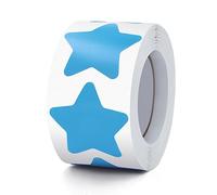 Meitaat Adesivi stelle blu su rotolo, 3,8 cm di larghezza, etichette autoadesive a forma di stelle, adesivi natalizi, adesivi per premi, decorazione per bambini, insegnanti, affari, 500 pezzi