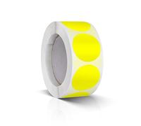 Meitaat Bollini Adesivi Gialli 25 mm Rotondi per Codifica Rotolo 500 Pezzi | Etichette Autoadesive Rimovibili, Resistenti all’Acqua, per Scatole e Documenti, Classificazione per Organizzare Oggetti