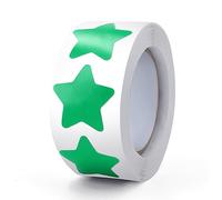Meitaat - Rotolo di adesivi verdi a forma di stelle, 2,5 cm, piccoli, etichette autoadesive a stella, adesivi natalizi, adesivi per ricompense, decorazione per bambini, insegnanti, affari, 500 pezzi