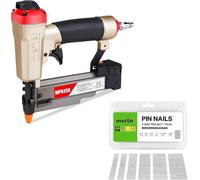 meite Chiodatrice MP635B con 6000 chiodi a perno (1/2", 5/8", 3/4", 1", 1-3/16", 1-3/8"), chiodatrice pneumatica calibro 23, adatta a 1/2" a 1-3/8" 20,3 cm Chiodo a perno calibro 3. S, Ideale per