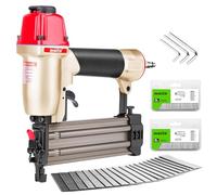 meite Chiodatrice pneumatica F50C con 2000 chiodi Brad (32 mm, 50 mm ogni dimensione 1000 pezzi), chiodatrice pneumatica calibro 18 Brad Chiodatrice piccola finitura per lavori di finitura, spara