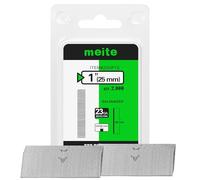 meite Chiodi a perno calibro 23, micro perni senza testa da 2,5 cm, zincati, 23 GA, per pistola per unghie, ideali per la lavorazione del legno e lavori di rifinitura (2.000 pezzi)