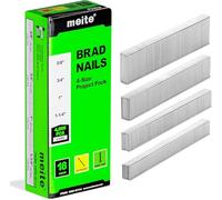 meite Chiodi Brad 18GA Zincati, Set da 4 Misure (16 mm, 19 mm, 25 mm, 32 mm), Chiodi di Finitura a Testa Piccola per Chiodatrice Pneumatica o Elettrica, Confezione da 4.000 Pezzi