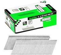 meite Chiodi con finitura angolata, calibro 16, 3,8 cm, 20 gradi, zincati, per pistole chiodatrici elettriche o pneumatiche, perfetti per finiture di finestre, armadi e altri progetti fai da te (2.000
