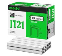 meite Graffette Tipo 53 da 6 mm, Corona 11,2 mm, Filo Sottile Zincato per Graffatrice, Ricarica di Graffe per Tappezzeria, Mobili e Lavori Creativi (5.000 pezzi)