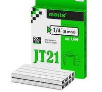 meite Graffette Tipo 53 da 6 mm, Corona 11,2 mm, Filo Sottile Zincato per Graffatrice, Ricarica di Graffe per Tappezzeria, Mobili e Lavori Creativi (1.600 pezzi)