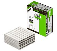 meite Graffette Type 80 da 10 mm in Acciaio Inox 304, Punti Serie 80 per Pinzatrice - Ideali per Tessuti, Moquette, Scatole in Legno, Cavi e Casette - 10.000 Pezzi