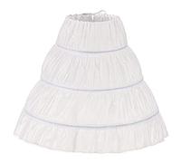 MEITEMEI Sottoveste Sposa Mezza Scivolare Fiore Ragazza Crinolina Principessa Gonna per Bambini (7-13 Yrs,Length 25.6", Bianco)