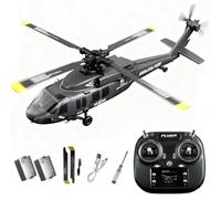 Meiurlex K200 Black Hawk RC elicottero, 6CH telecomando elicottero modello con posizionamento del flusso ottico e volo invertito, simulazione aerei militari acrobatici per principianti
