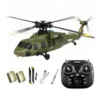 Meiurlex K200 Black Hawk RC elicottero, 6CH telecomando elicottero modello con posizionamento del flusso ottico e volo invertito, simulazione aerei militari acrobatici per principianti